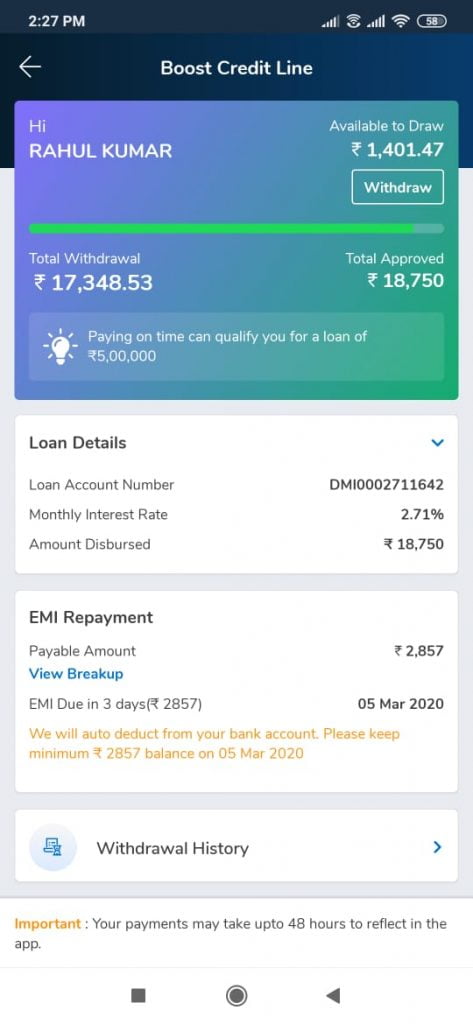 MobiKwik Loan ₹10,000 रुपये से लेकर अधिकतम ₹5,00,000 रुपये तक लिया जा सकता है.
